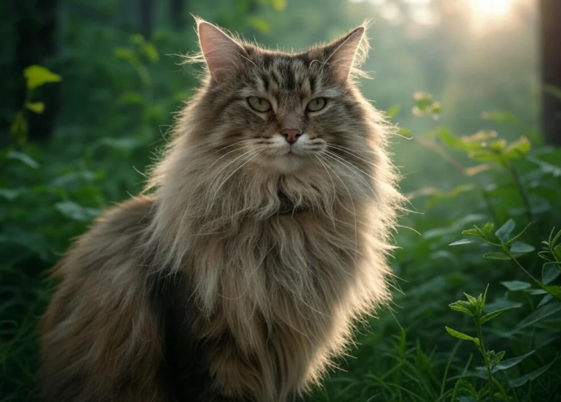 Norwegian Forest Cat, a fluffy giant with Viking vibes