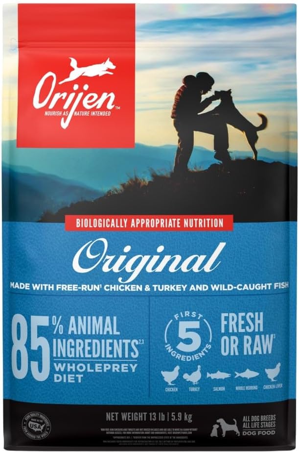 ORIJEN Original Dry Dog Food, Grain Free Dog Food for All Life Stages, Fresh or Raw Ingredients, 13 lb  puppies for sale