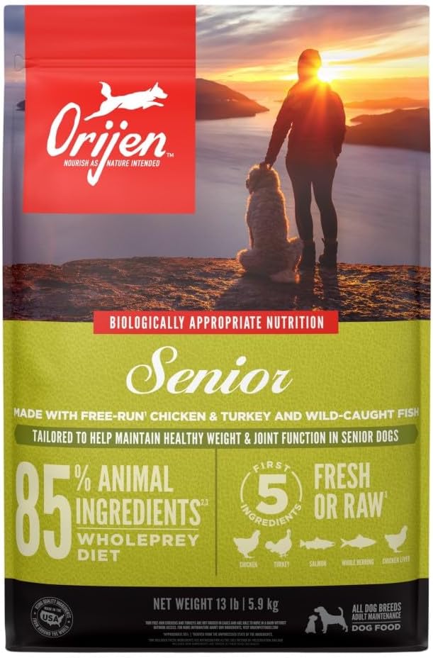 ORIJEN Senior Dry Dog Food, Grain Free Dry Dog Food for Senior Dogs, Fresh or Raw Ingredients, 13lb  puppies for sale