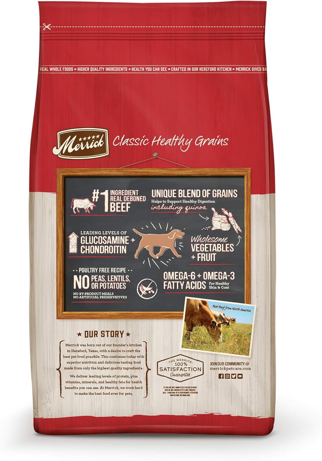 Merrick Healthy Grains Premium Adult Dry Dog Food, Wholesome And Natural Kibble With Beef And Brown Rice - 12.0 lb. Bag  puppies for sale