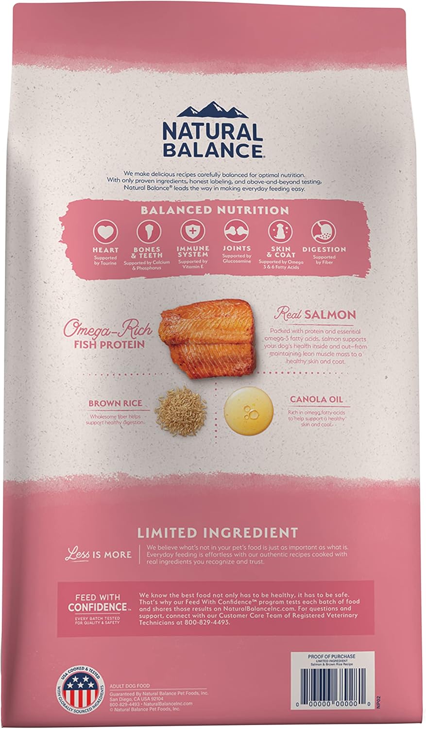 Natural Balance Limited Ingredient Adult Dry Dog Food with Healthy Grains, Salmon & Brown Rice Recipe, 4 Pound (Pack of 1)  puppies for sale