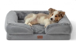 Bedsure Orthopedic Dog Bed for Medium Dogs - Waterproof Dog Sofa Beds  puppies for sale