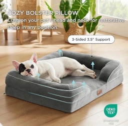 Bedsure Orthopedic Dog Bed for Medium Dogs - Waterproof Dog Sofa Beds