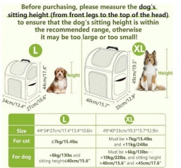 Pecute Pet Carrier Backpack, Dog Carrier Backpack, Expandable with Bre  puppies for sale