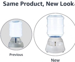 Basics Gravity Pet Water Dispenser for Cat, Dog, 1 Gallon Capacity, Gr