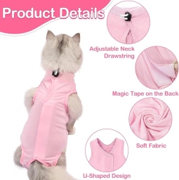 Cat Recovery Suit for Abdominal Wounds or Skin Diseases, Cat Onesie fo