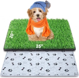 Dog Grass Mat with Pee Pad 20×25