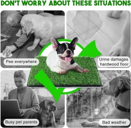Dog Grass Mat with Pee Pad 20×25