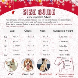 HYLYUN Cat Christmas Sweater 2 Packs - Puppy Christmas Sweater Pet Rei  puppies for sale