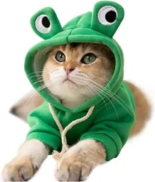 Hoodies Funny Costume for Cat and Puppy Cute Frog Cosplay Clothes for   puppies for sale
