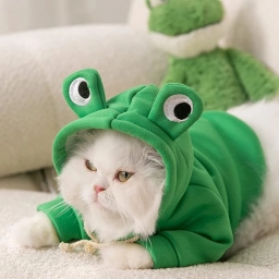 Hoodies Funny Costume for Cat and Puppy Cute Frog Cosplay Clothes for   puppies for sale